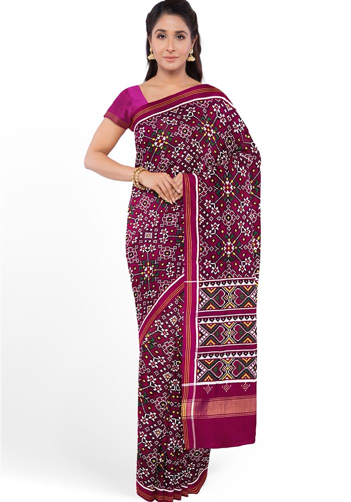 Double Ikkat Patola Saree