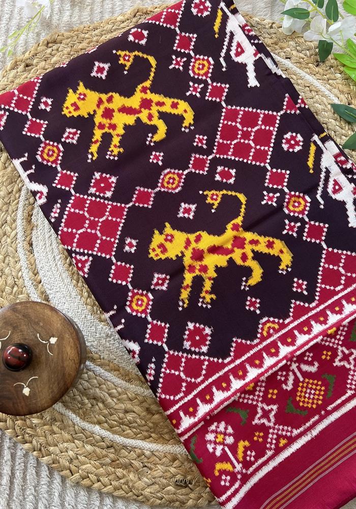 Double Ikkat Patola Saree