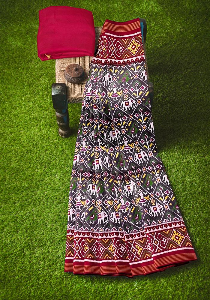 Twill Ikkat Patola Saree